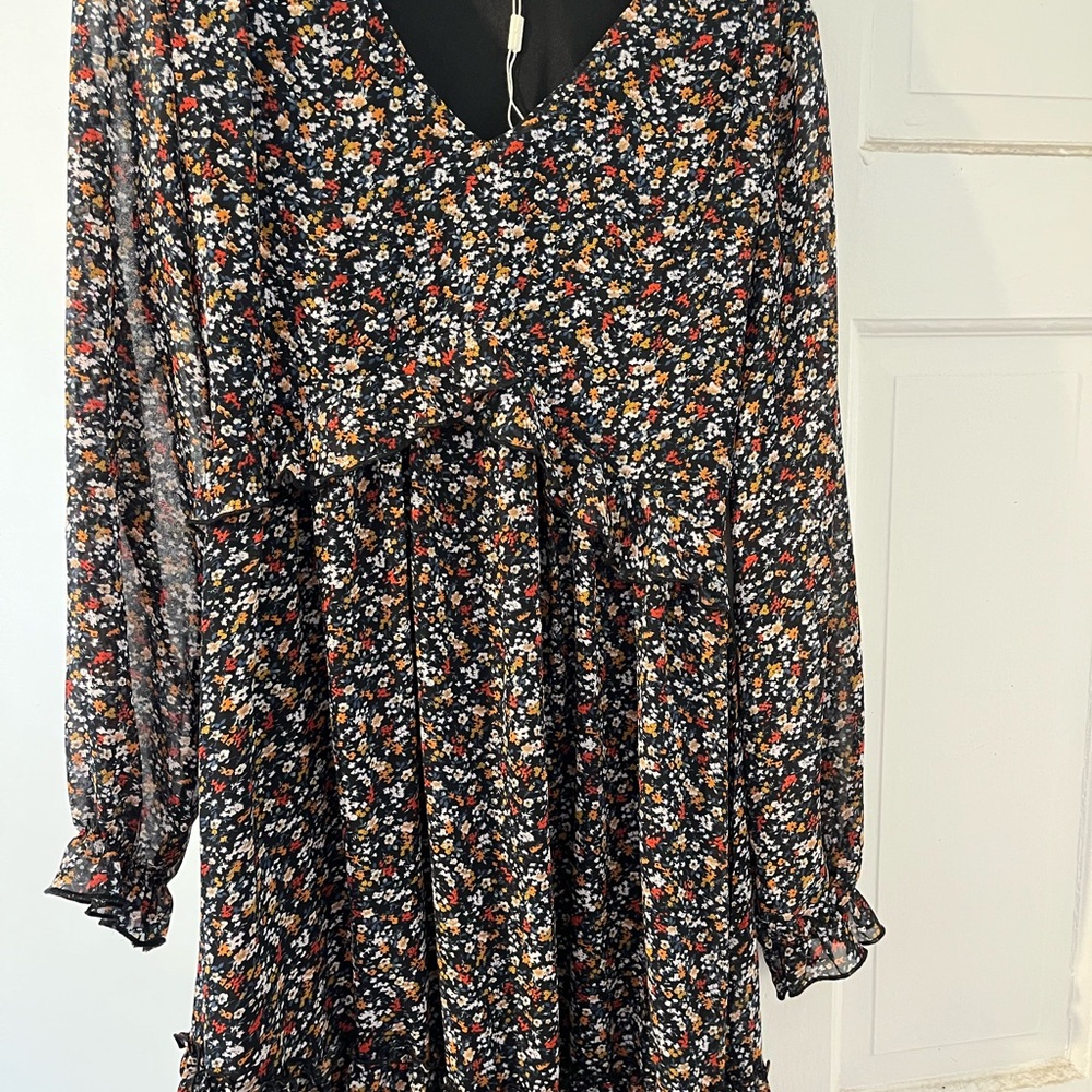 NEW with tag. Floral Long Sleeve Dress